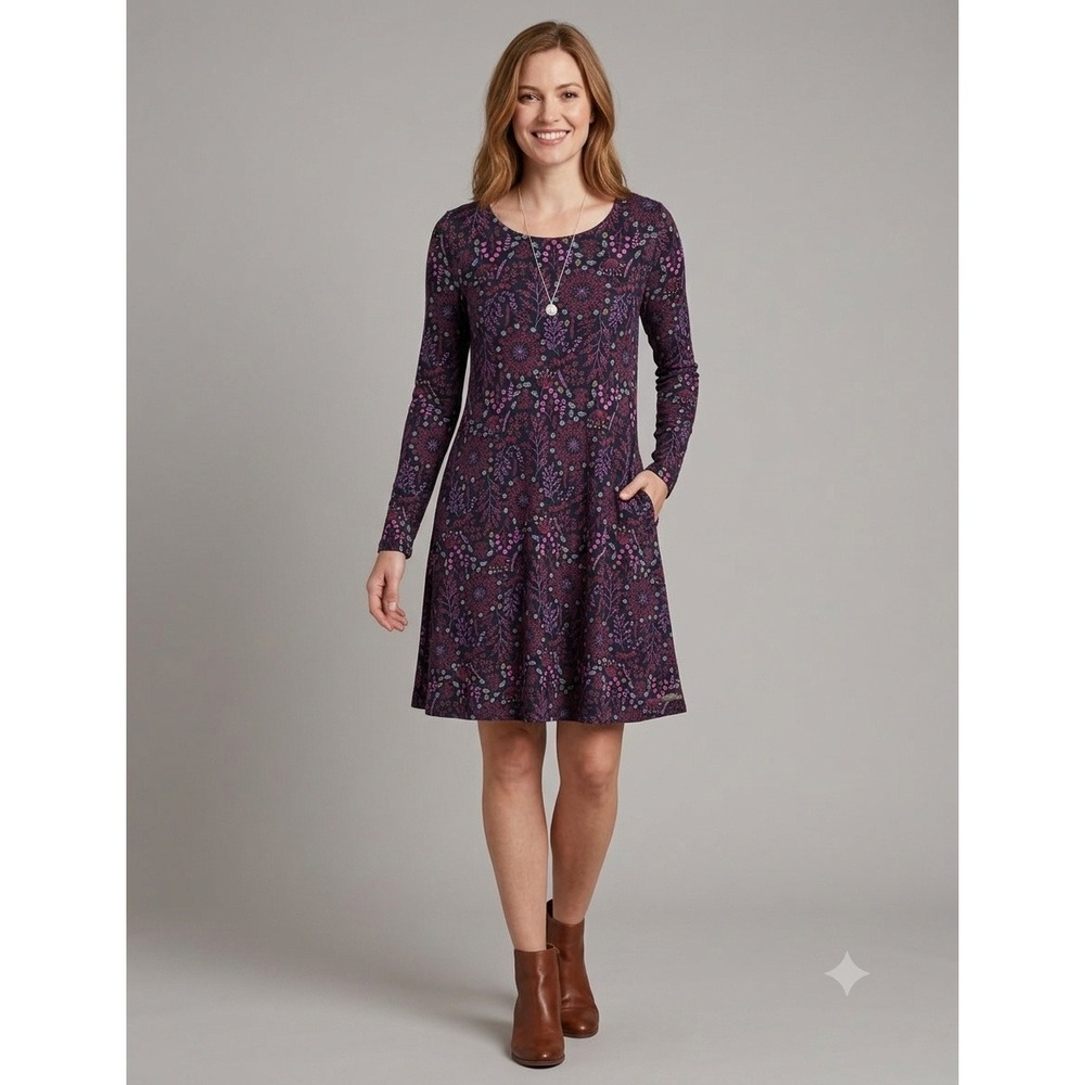 Matilda Jane‎ Floral A-Line Dress Womens L Purple Excellent